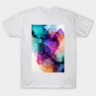 Rainbow Effect - Abstract Alcohol Ink Art T-Shirt